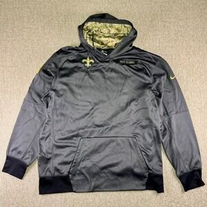 Nike NFL Saints Salute to Service Therma-Fit Hoodie 3XL Camo Lined Gray